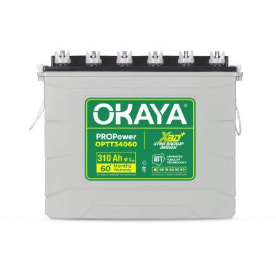 OKAYA PROPower OPTT34060 310Ah Advanced Tall Tubular Inverter Battery for Home, Office & Shops | Robust & Compact Design | Extra Backup Plus (XBD+ technology) | 60 Months Total Warranty