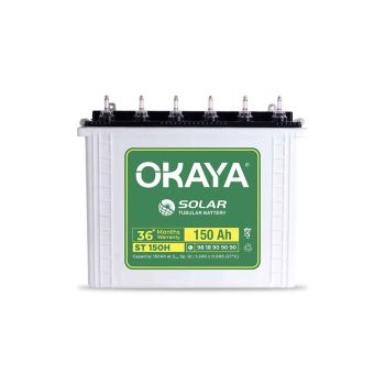 Okaya Solar Battery ST 150H - 150Ah Capacity with Total Warranty of 36 Months | Reliable Power Storage for your Solar Applications at Home, Office & Shops