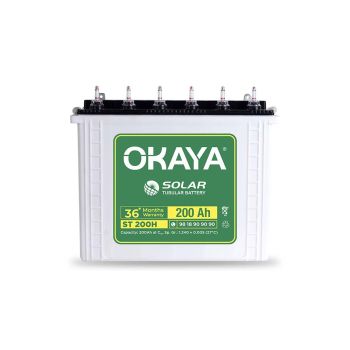 Okaya Solar Battery ST 200H - 200Ah Capacity with Total Warranty of 36 Months | Reliable Power Storage for your Solar Applications at Home, Office & Shops
